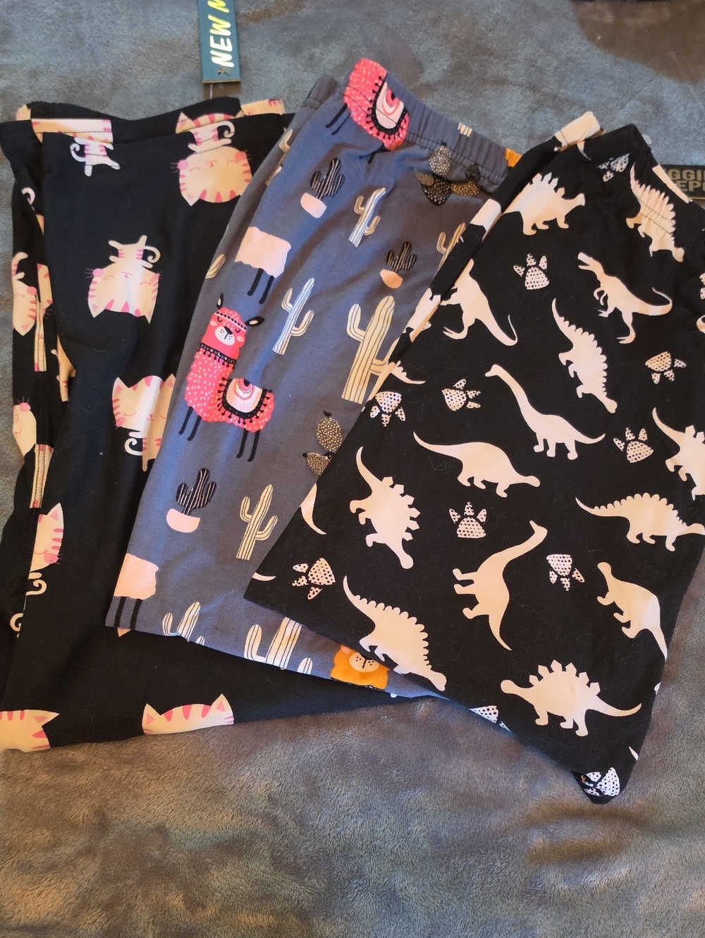 Womens Bundle- Pink Kitten, Dinosaur & Llama Cari Leggings - Soft